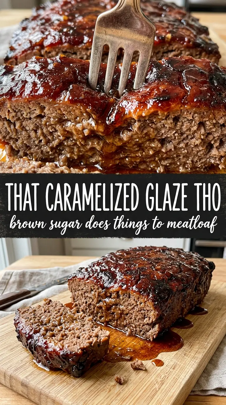 Brown Sugar Meatloaf sticky glazed savory