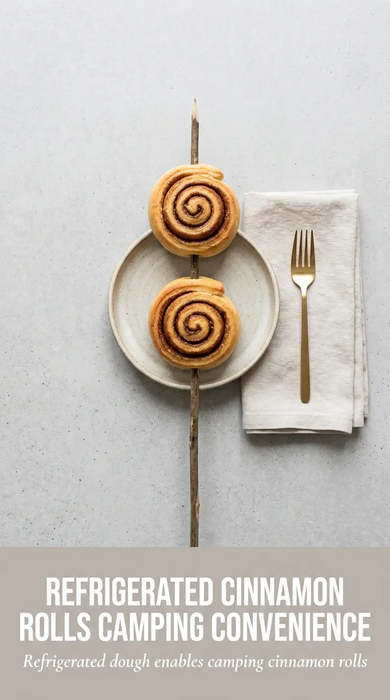 Campfire cinnamon rolls on a stick golden swirled campfire breakfast
