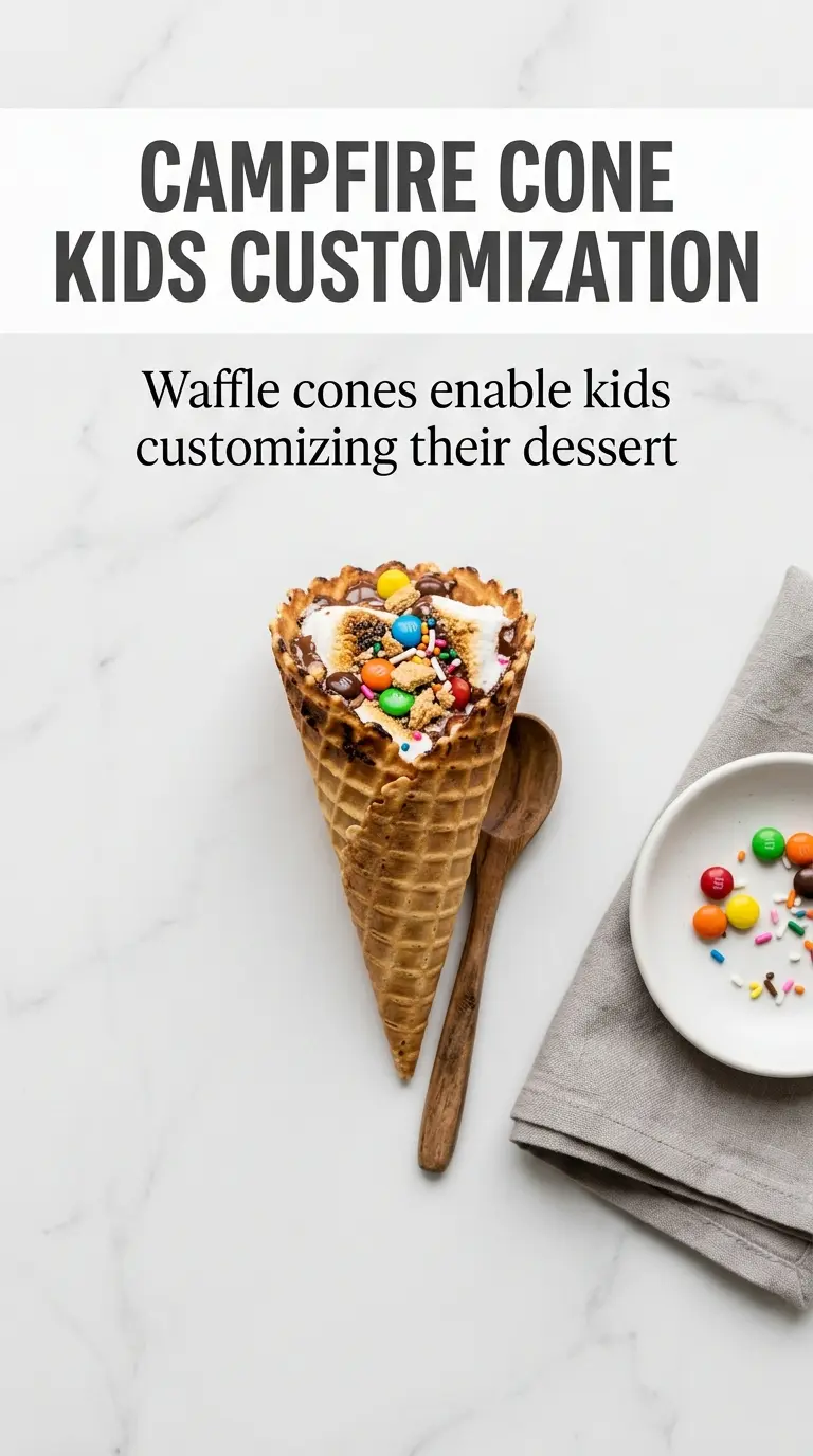 Campfire Cones melted chocolate marshmallow