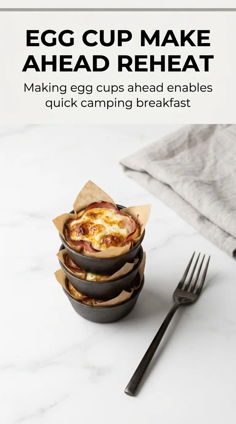 Campfire egg cups with ham golden cheesy portable breakfast
