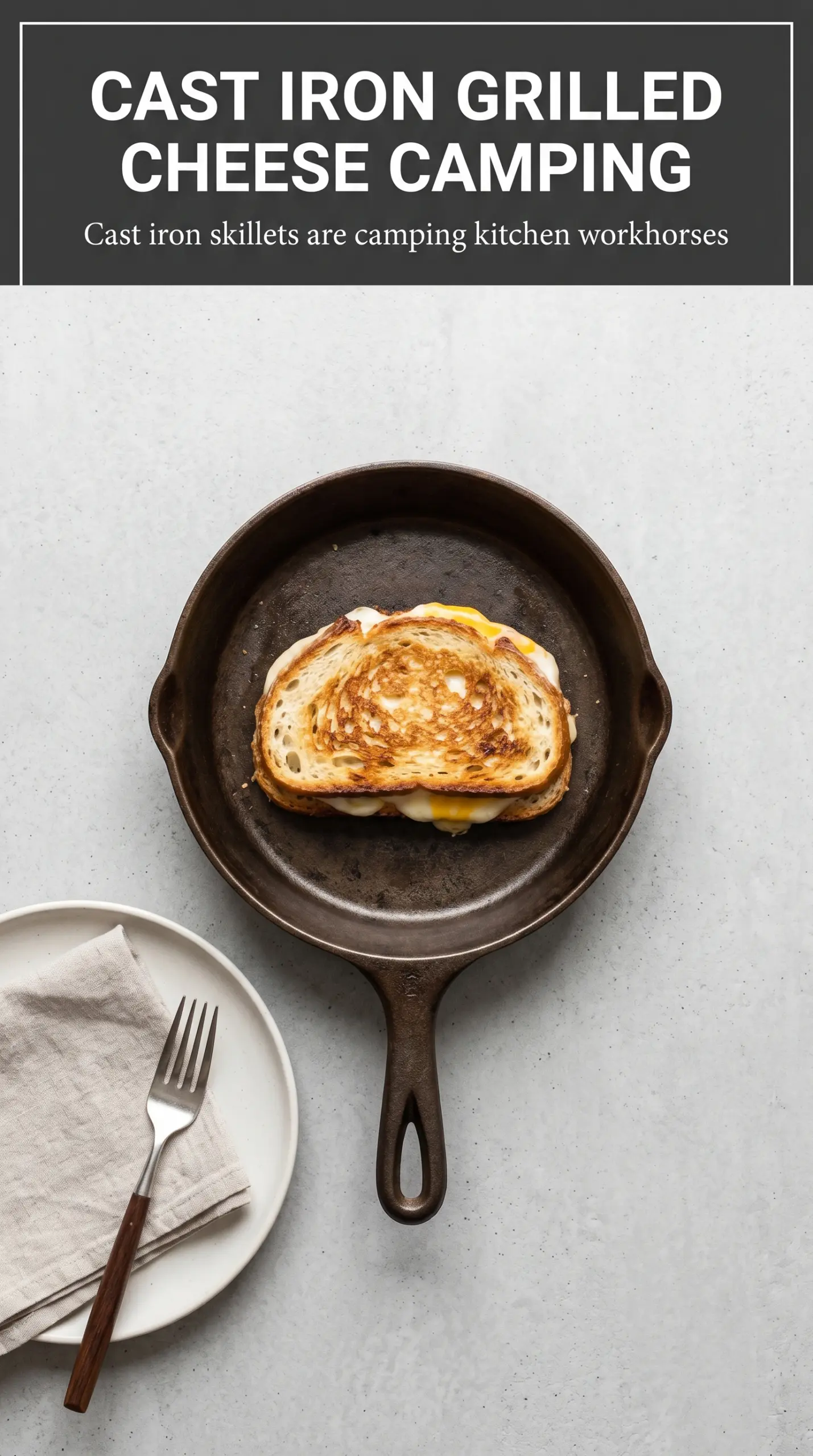Campfire grilled cheese golden melty