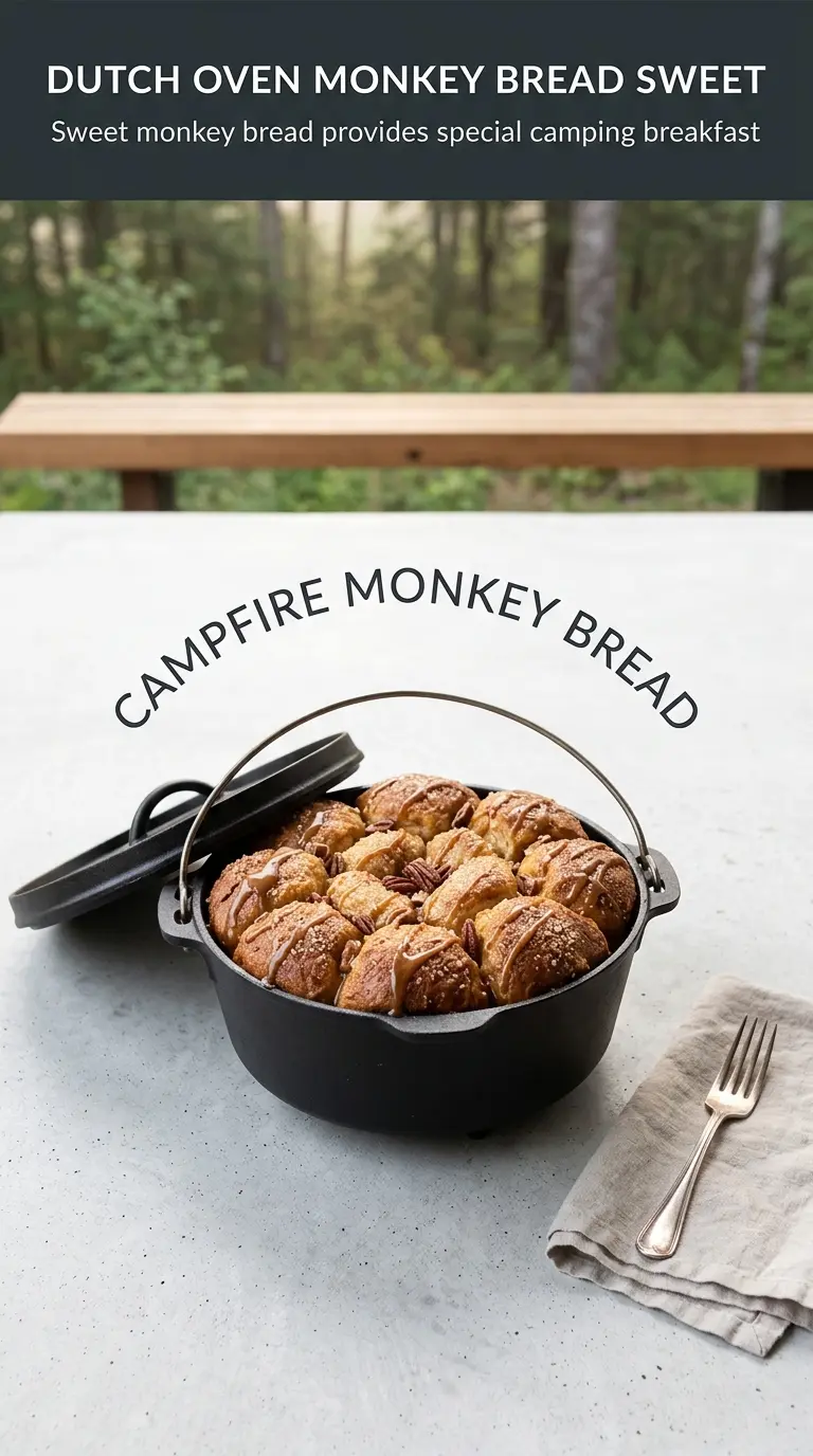 Campfire Monkey Bread cinnamon sugar pull-apart
