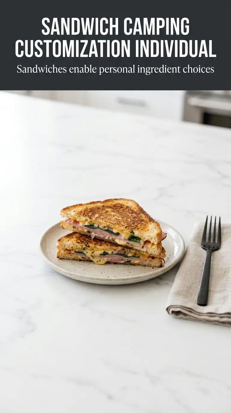 Campfire sandwich melted cheese toasted bread