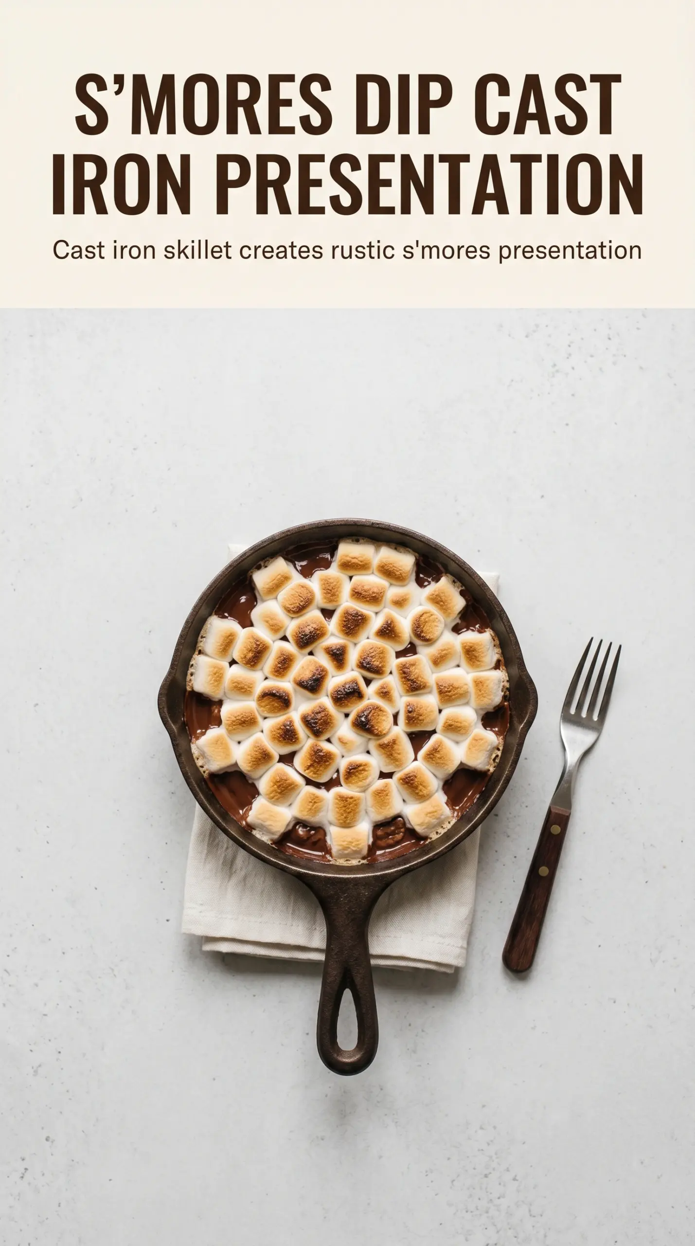 campfire s'mores dip melted chocolate toasted marshmallows