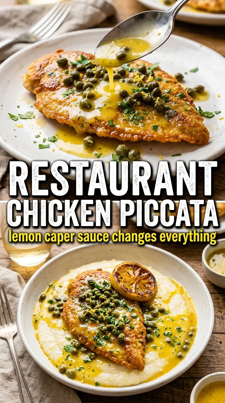 Chicken Piccata bright lemon caper