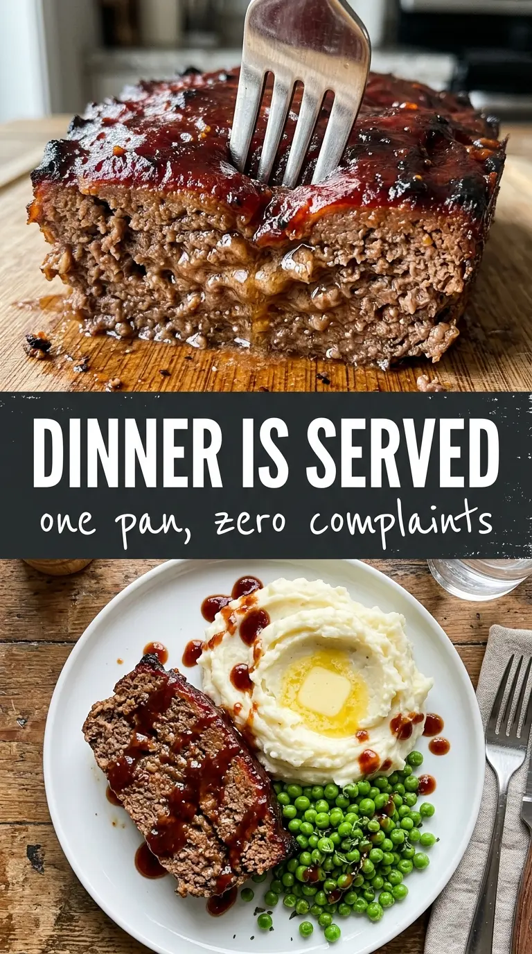 Classic Glazed Meatloaf with sticky caramelized topping