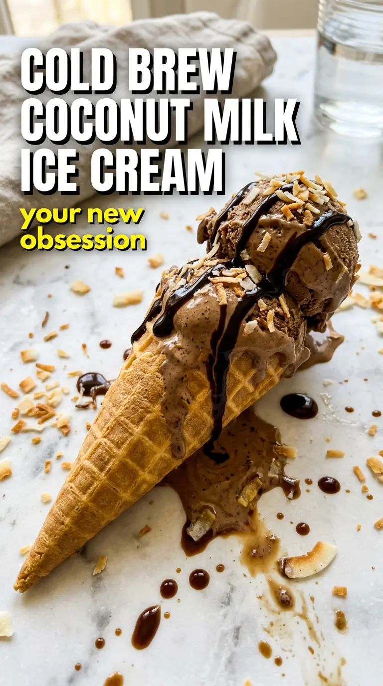 Cold Brew Coffee and Coconut Milk Ice Cream rich creamy bold