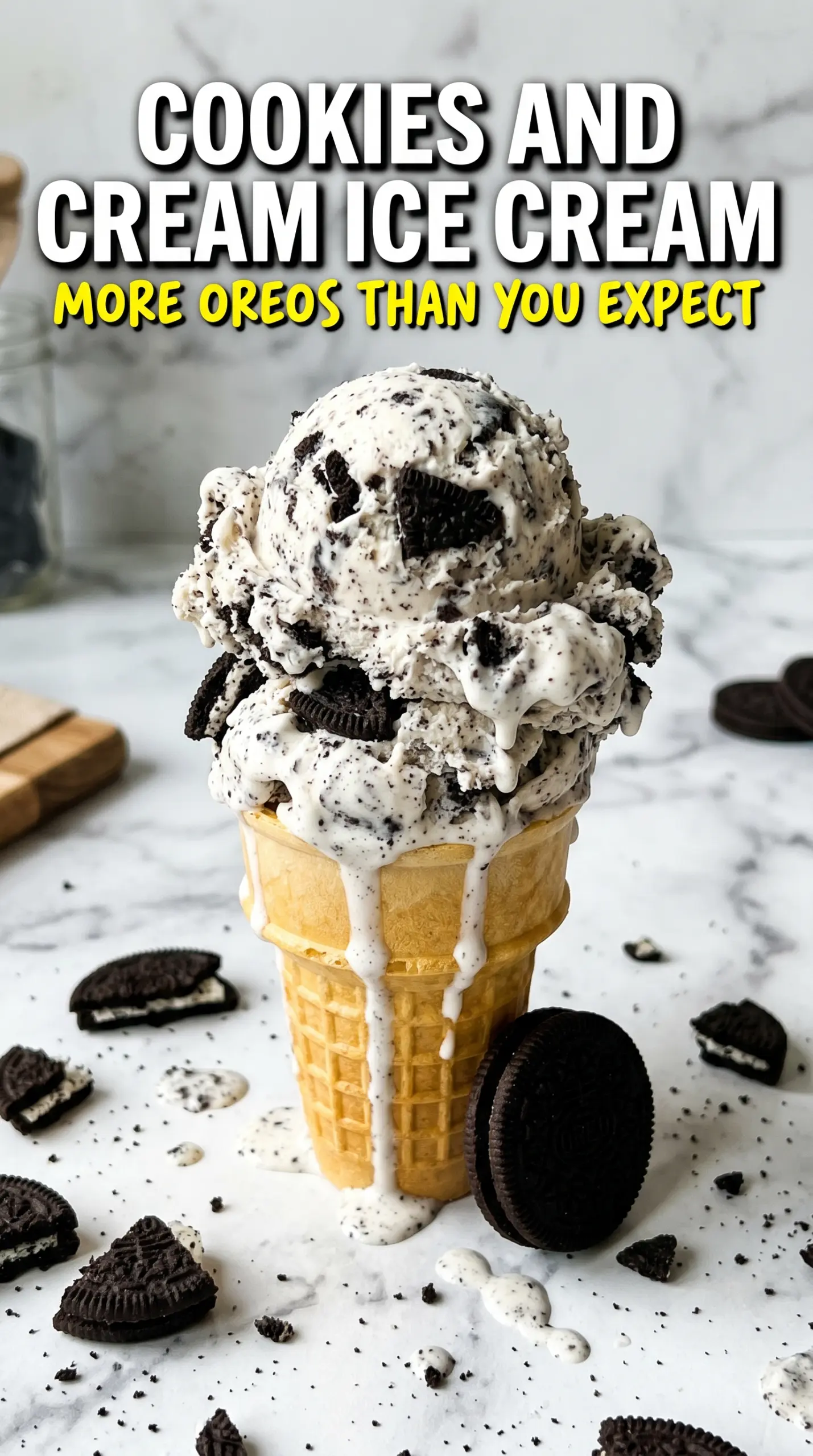 Cookies and Cream Ice Cream creamy cookie chunks