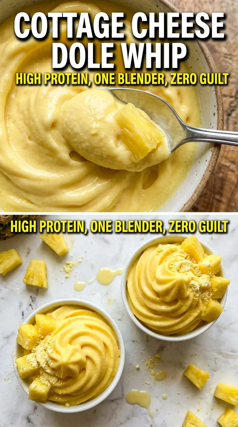 Cottage Cheese Dole Whip creamy pineapple soft serve