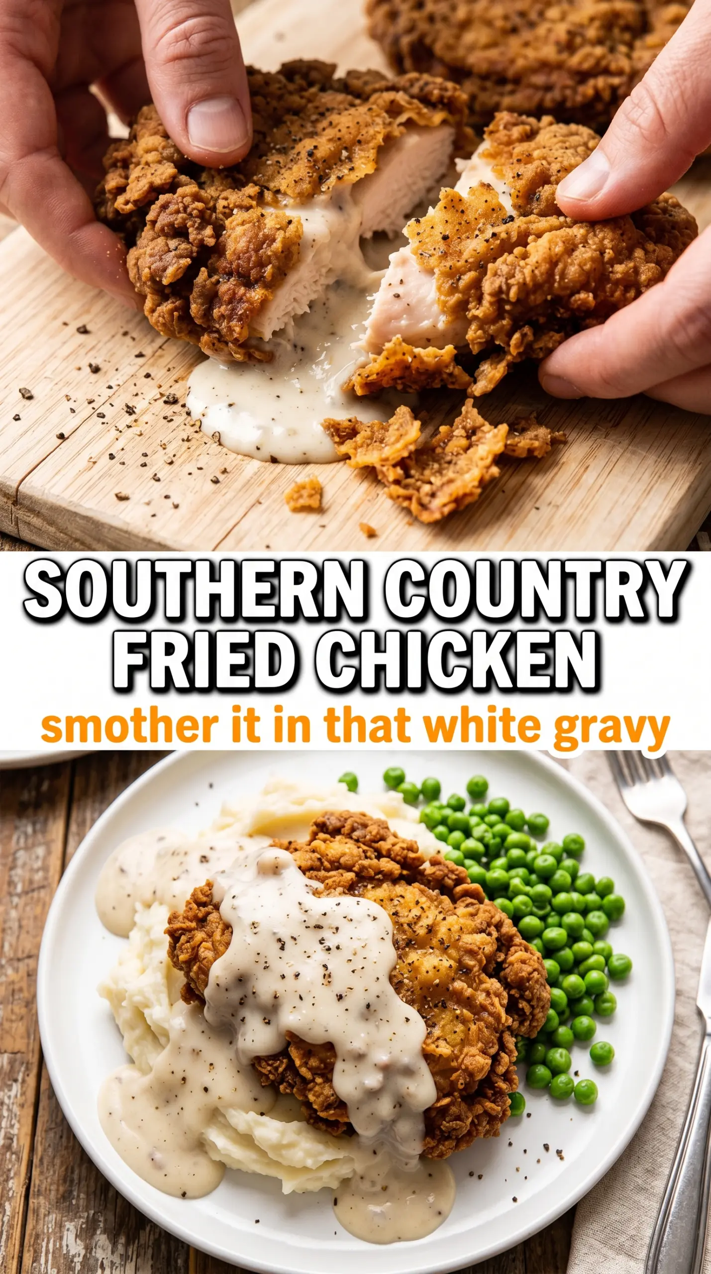 Country Fried Chicken crispy golden gravy