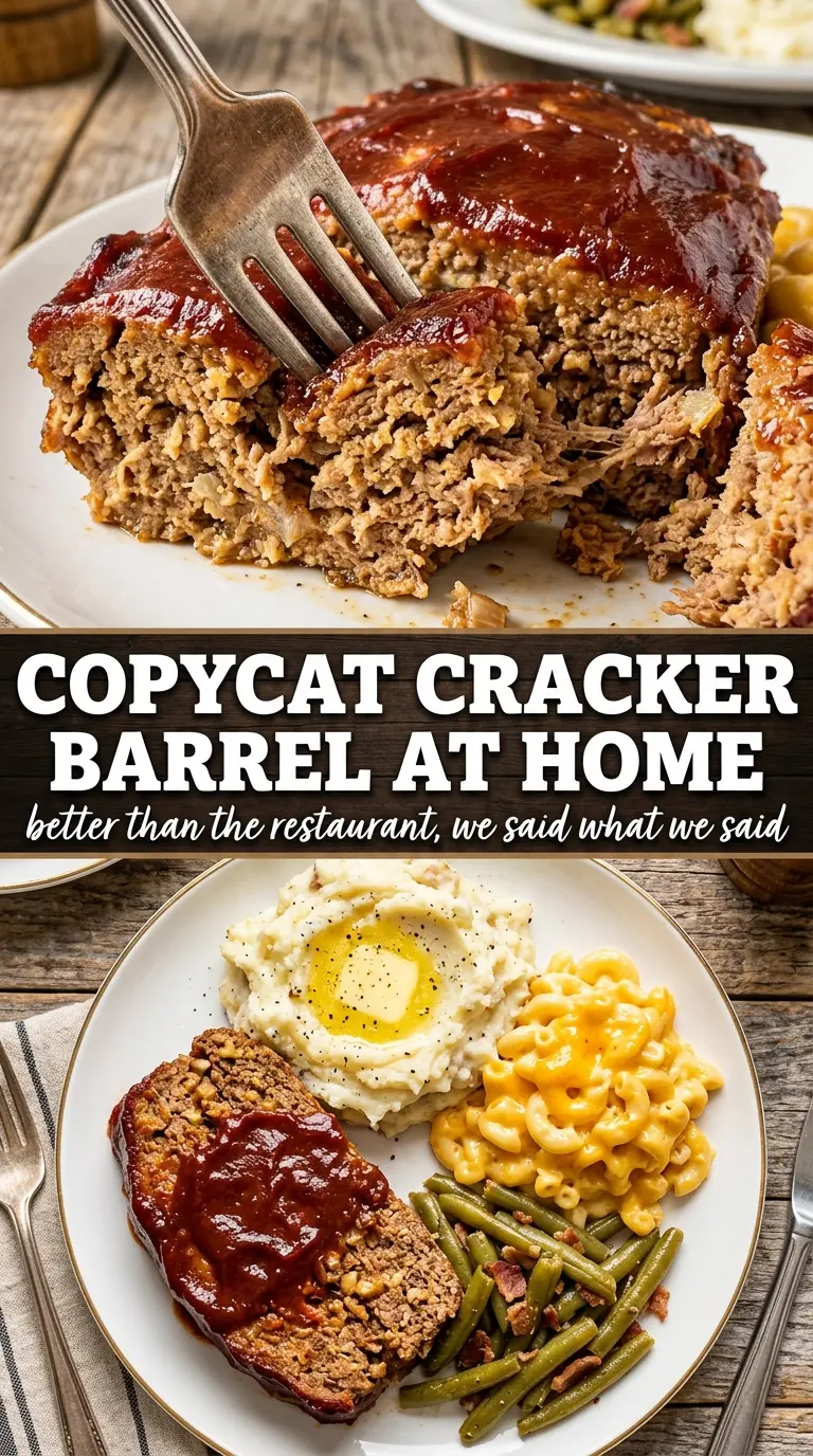 Cooked meatloaf with glaze