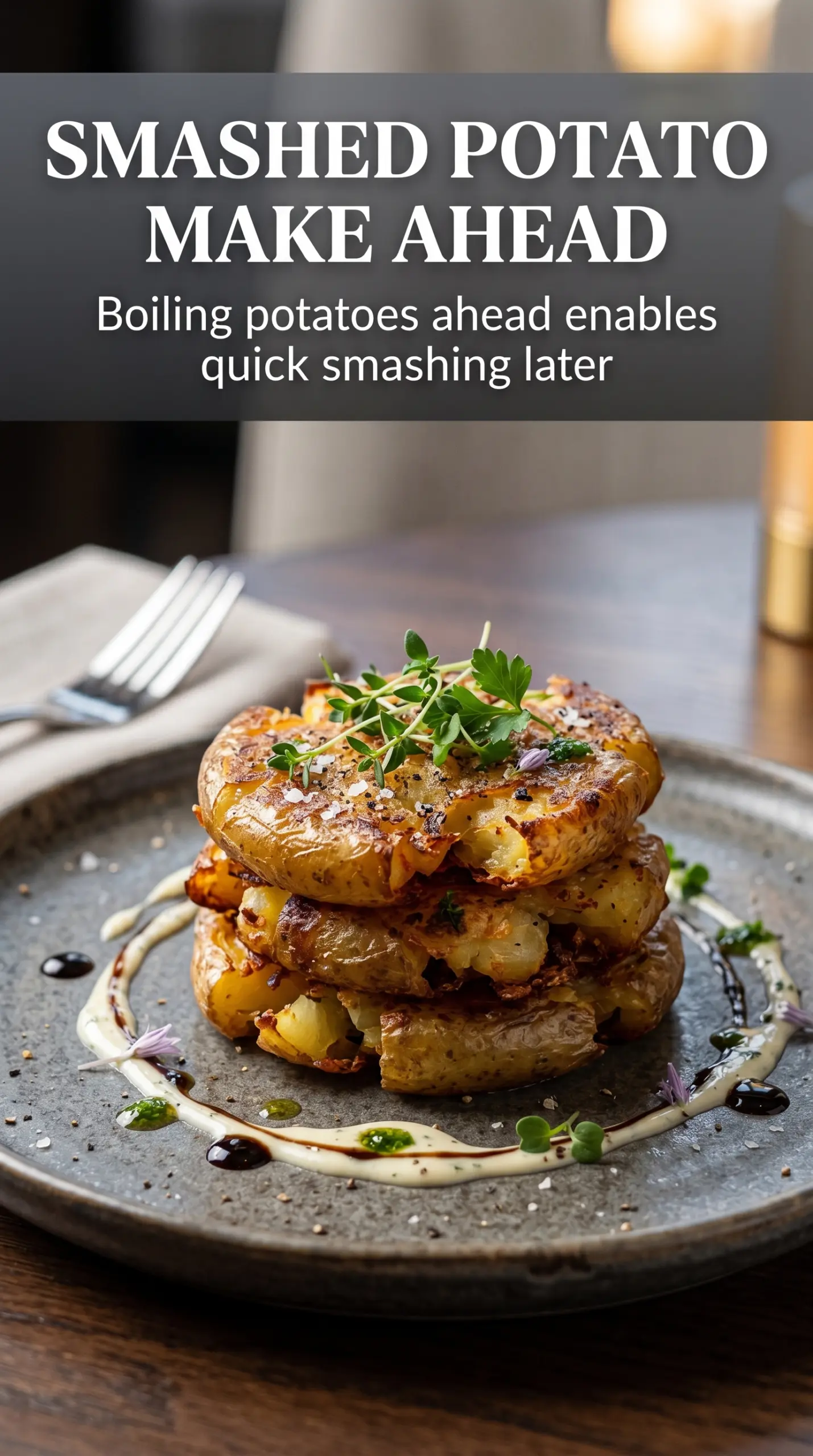 Griddle Smashed Potatoes crispy cheesy loaded