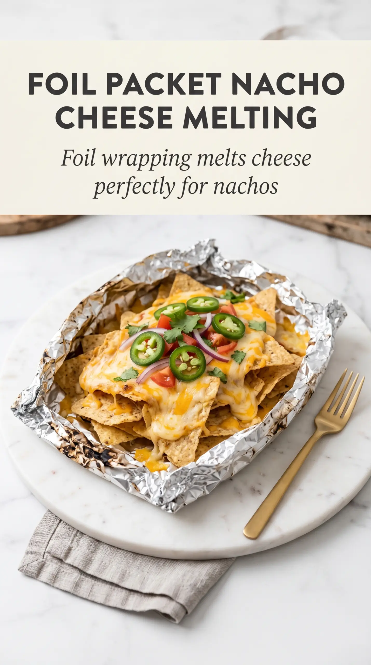 Grilled Campfire Nacho Packets cheesy campfire foil packets