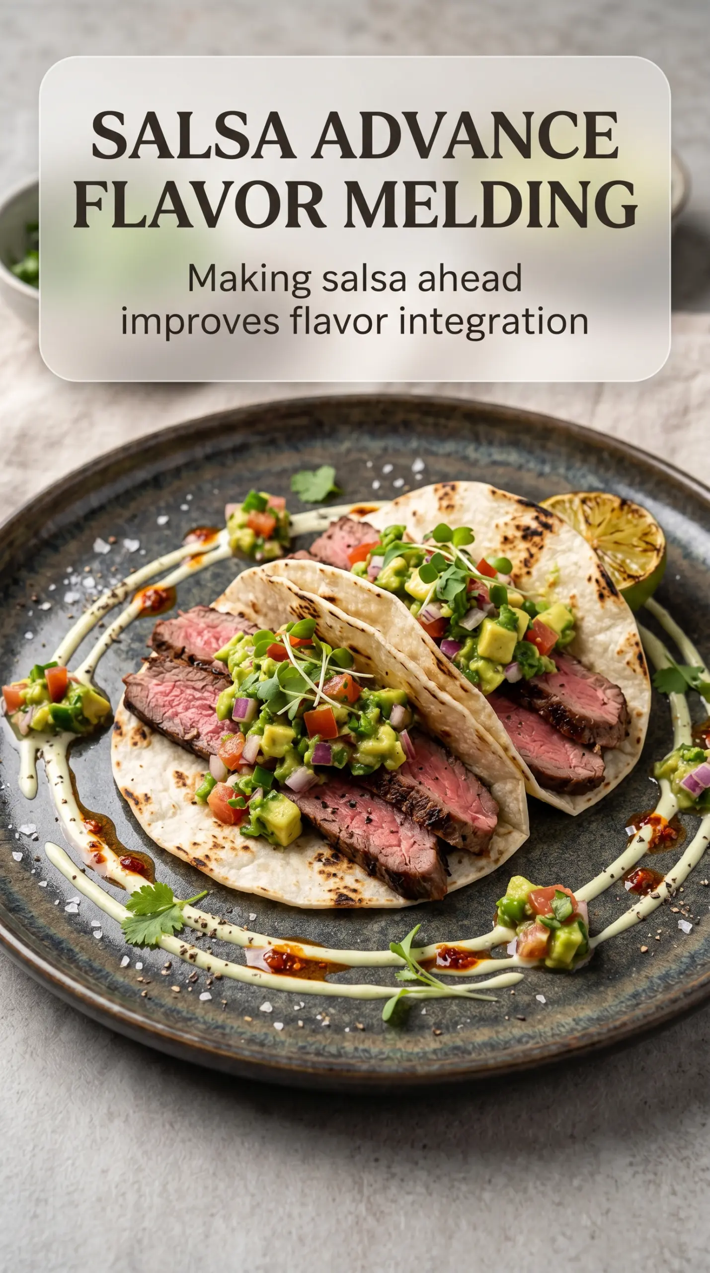 Grilled Steak Tacos with Avocado Salsa charred fresh