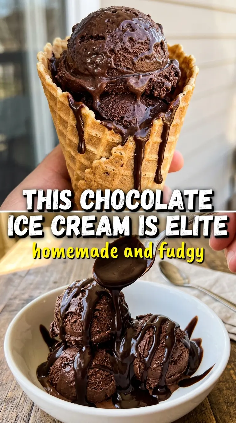 Homemade Chocolate Ice Cream dark chocolate custard velvety