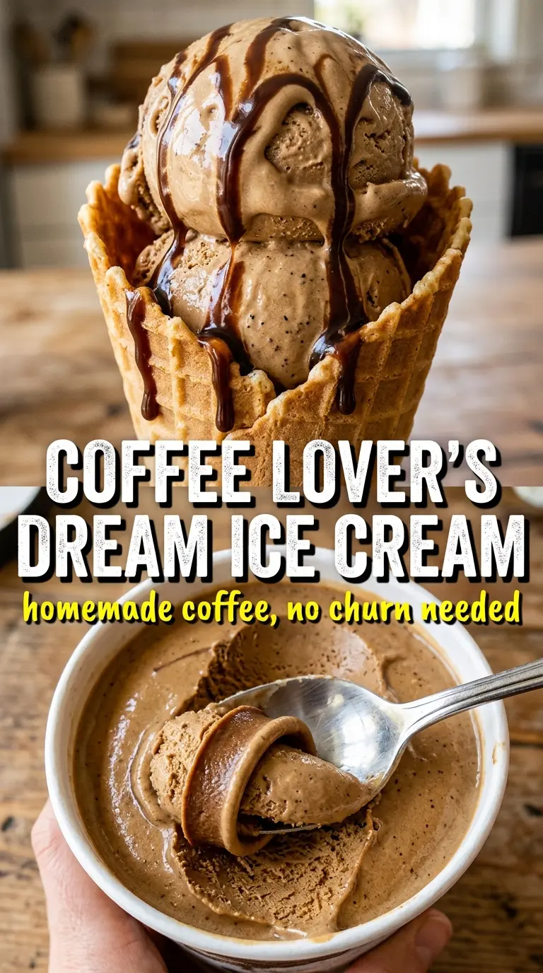 Homemade Coffee Ice Cream deep espresso custard