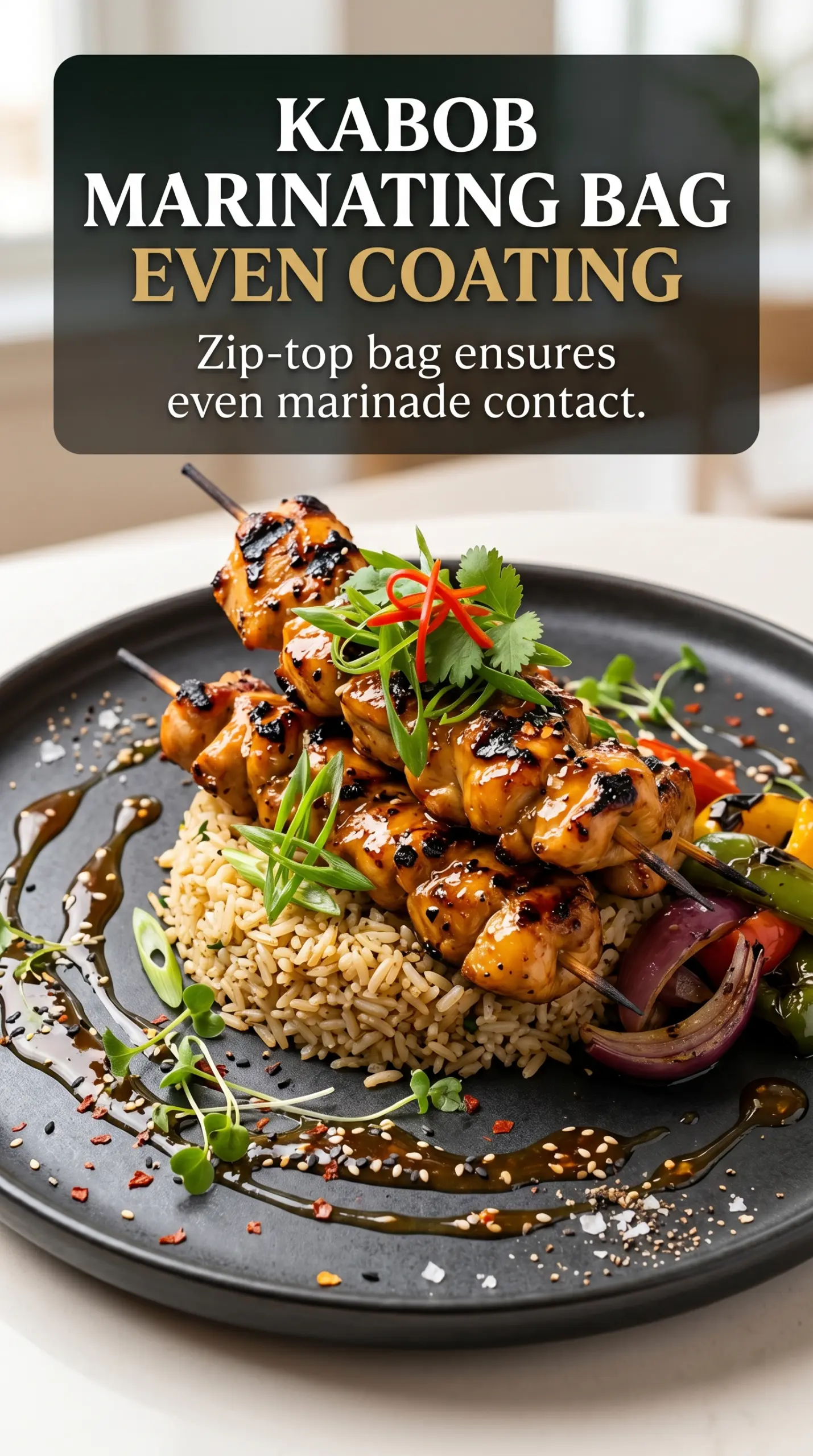 Honey Garlic Asian Chicken Kabobs glossy grilled skewers