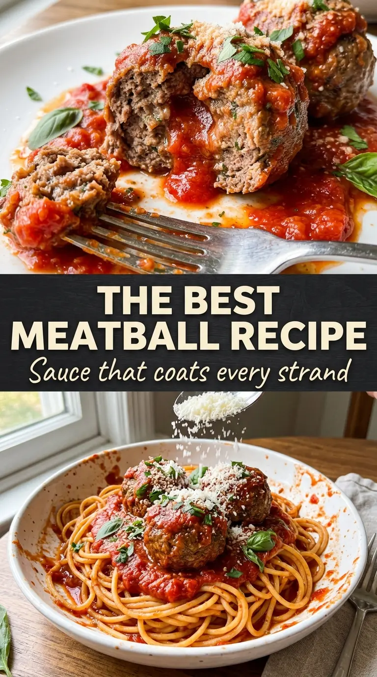 Italian Meatballs golden browned marinara