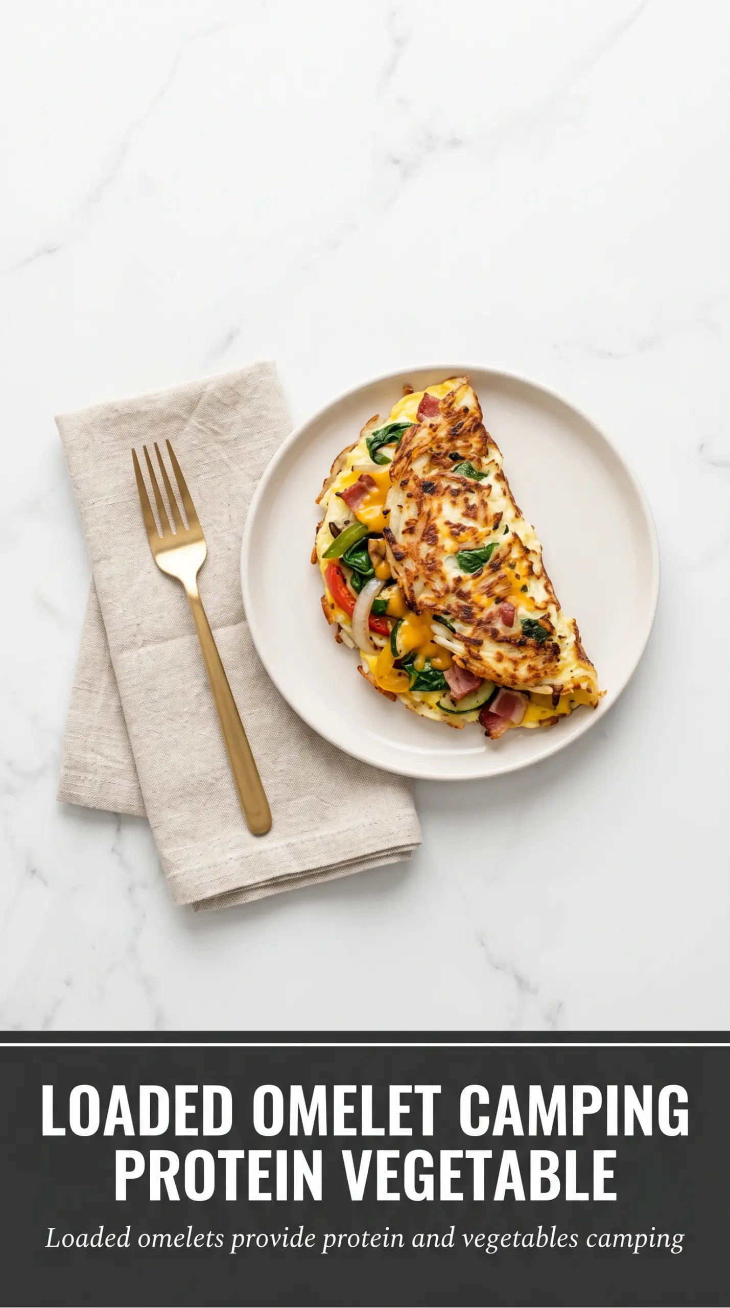 Loaded Grilled Hash Brown Omelets crispy cheesy hearty breakfast