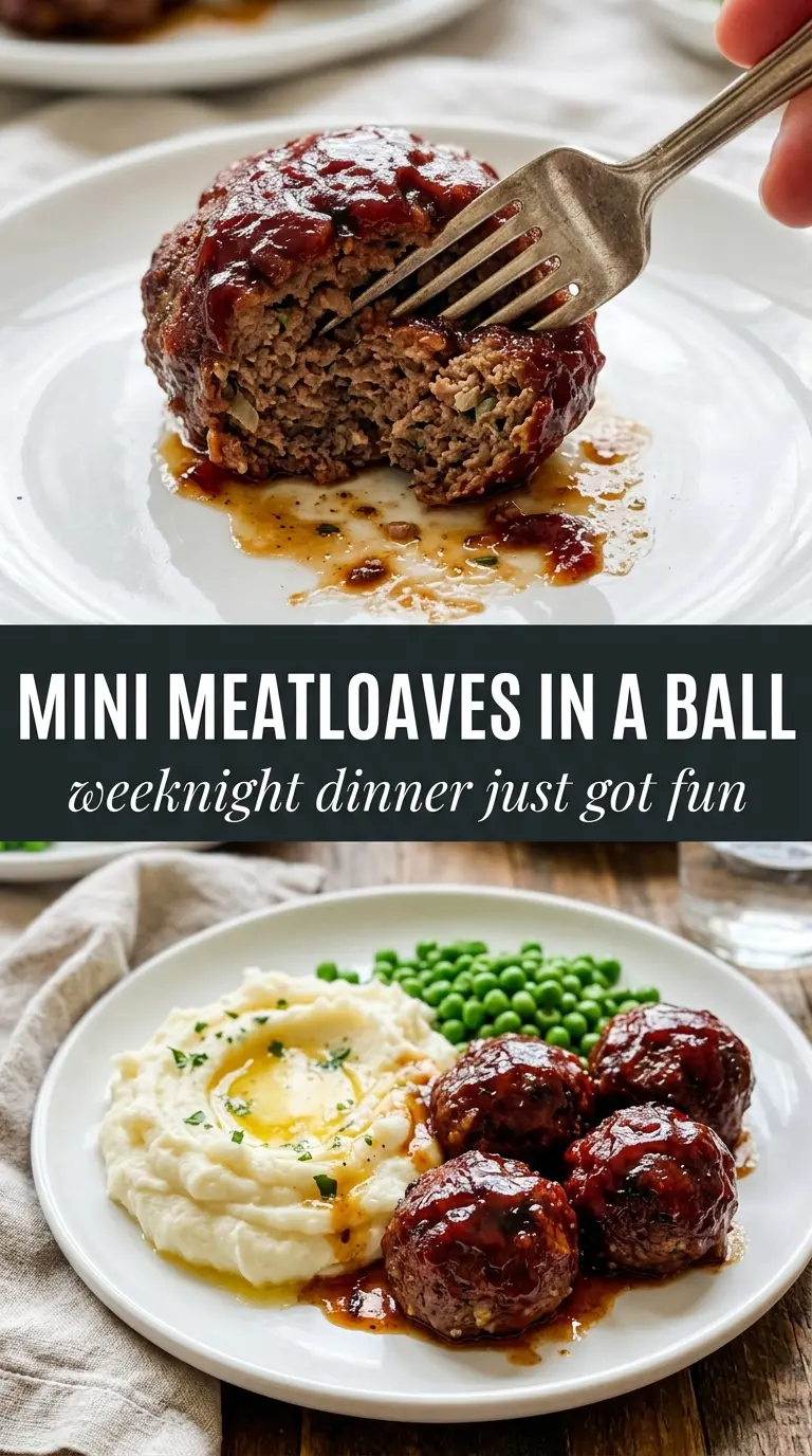 Meatloaf Meatballs sticky glazed caramelized