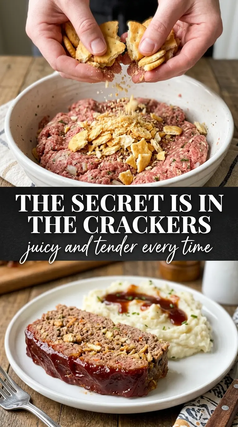 Meatloaf with crackers savory glazed