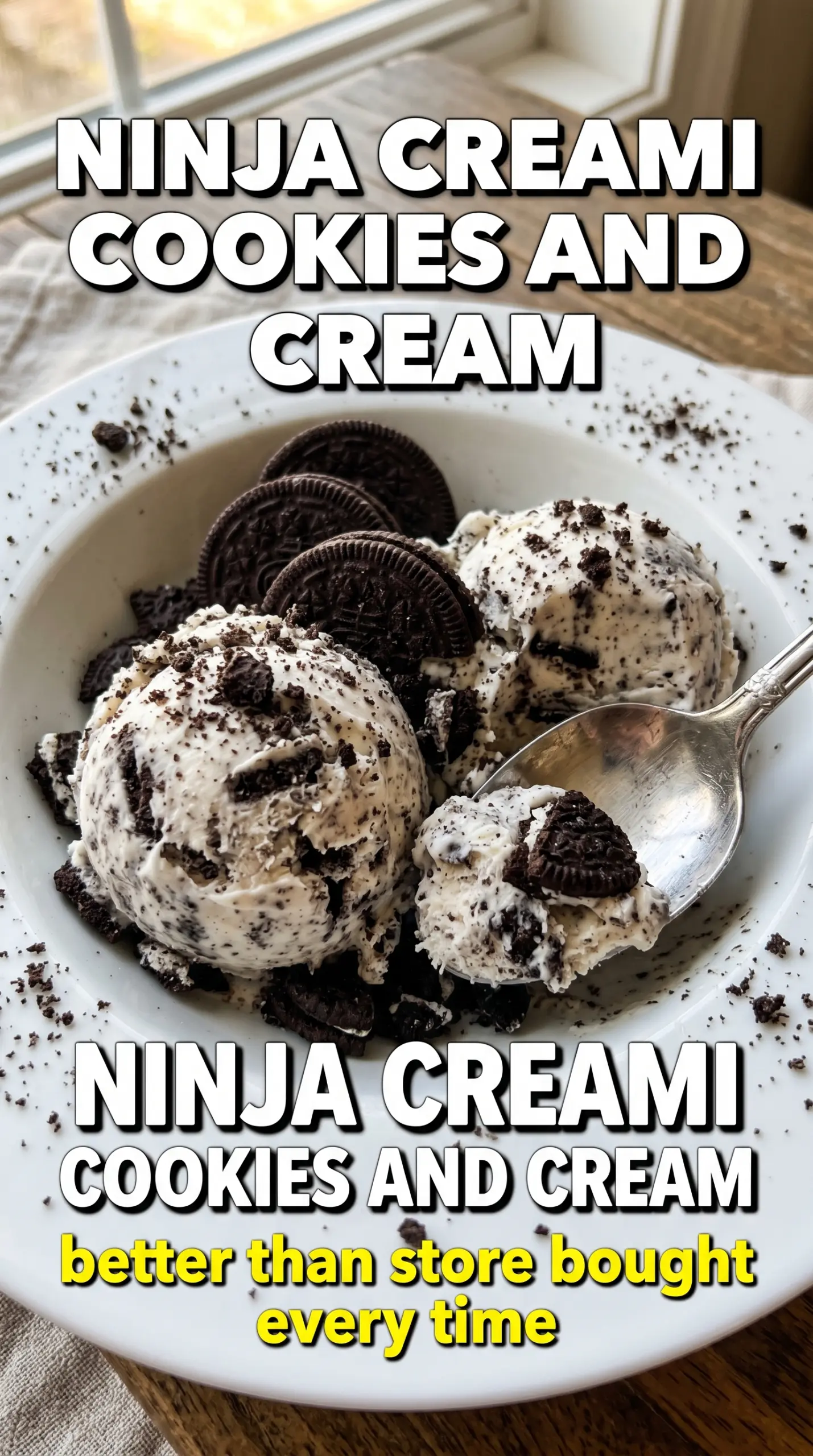 Scoop of homemade ice cream in a bowl