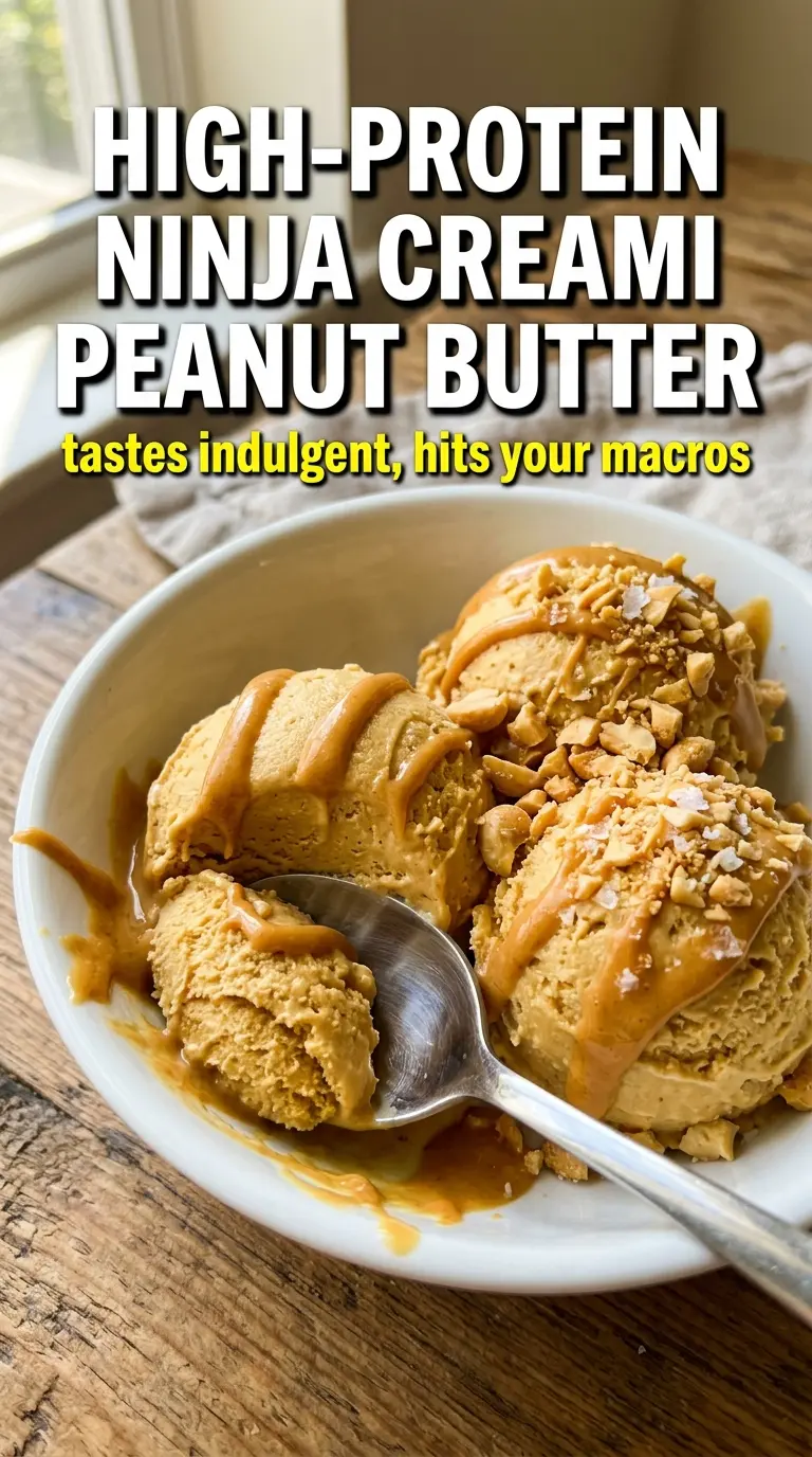 Ninja Creami Peanut Butter Protein Ice Cream creamy peanut butter