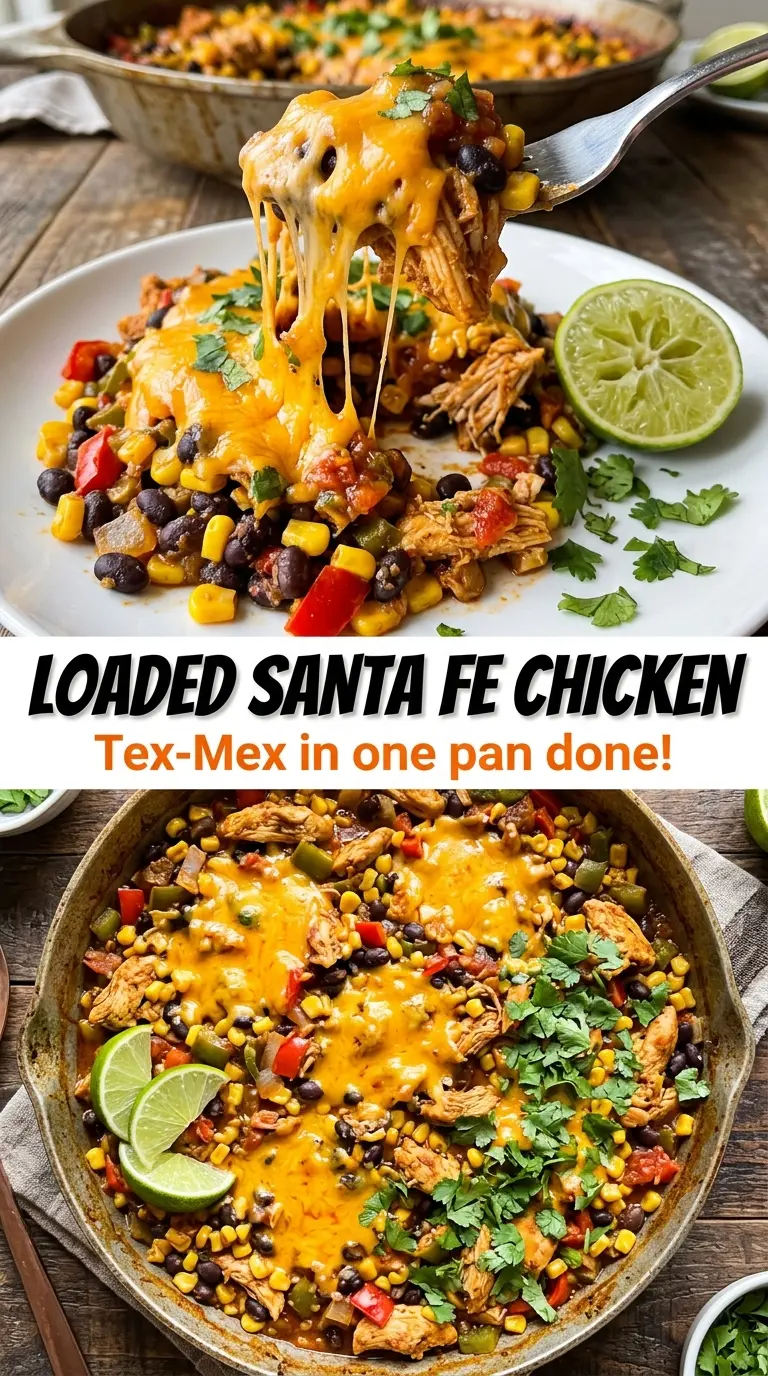 Santa Fe Chicken Skillet golden cheesy Tex-Mex