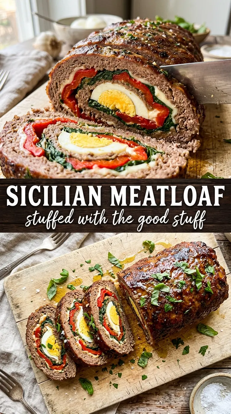 Cooked meatloaf with glaze
