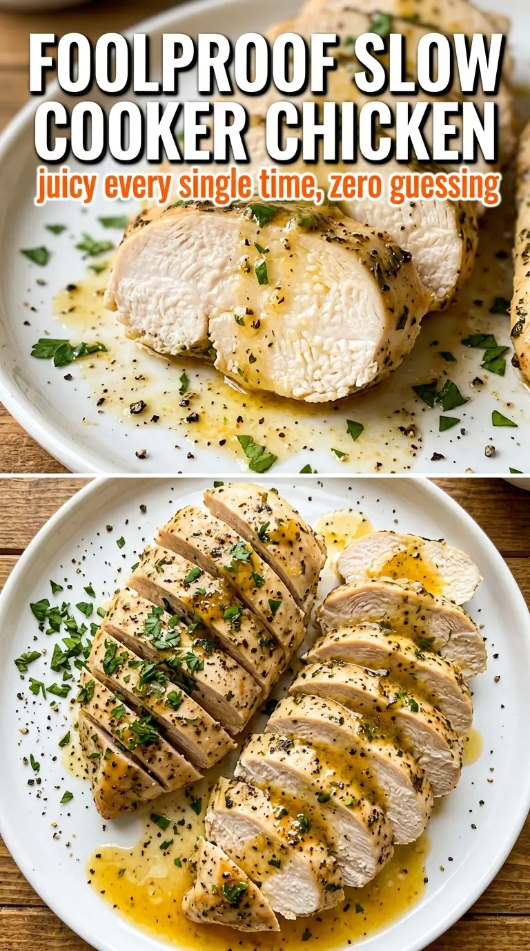 slow cooker chicken breasts juicy tender garlic lemon