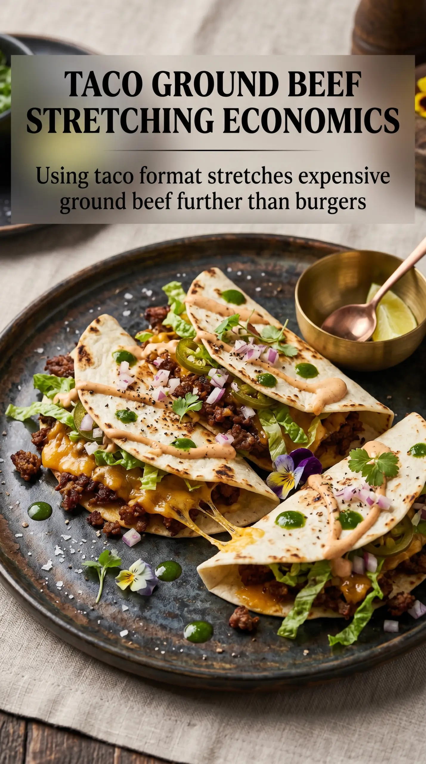 Smashed cheeseburger tacos crispy beef cheesy