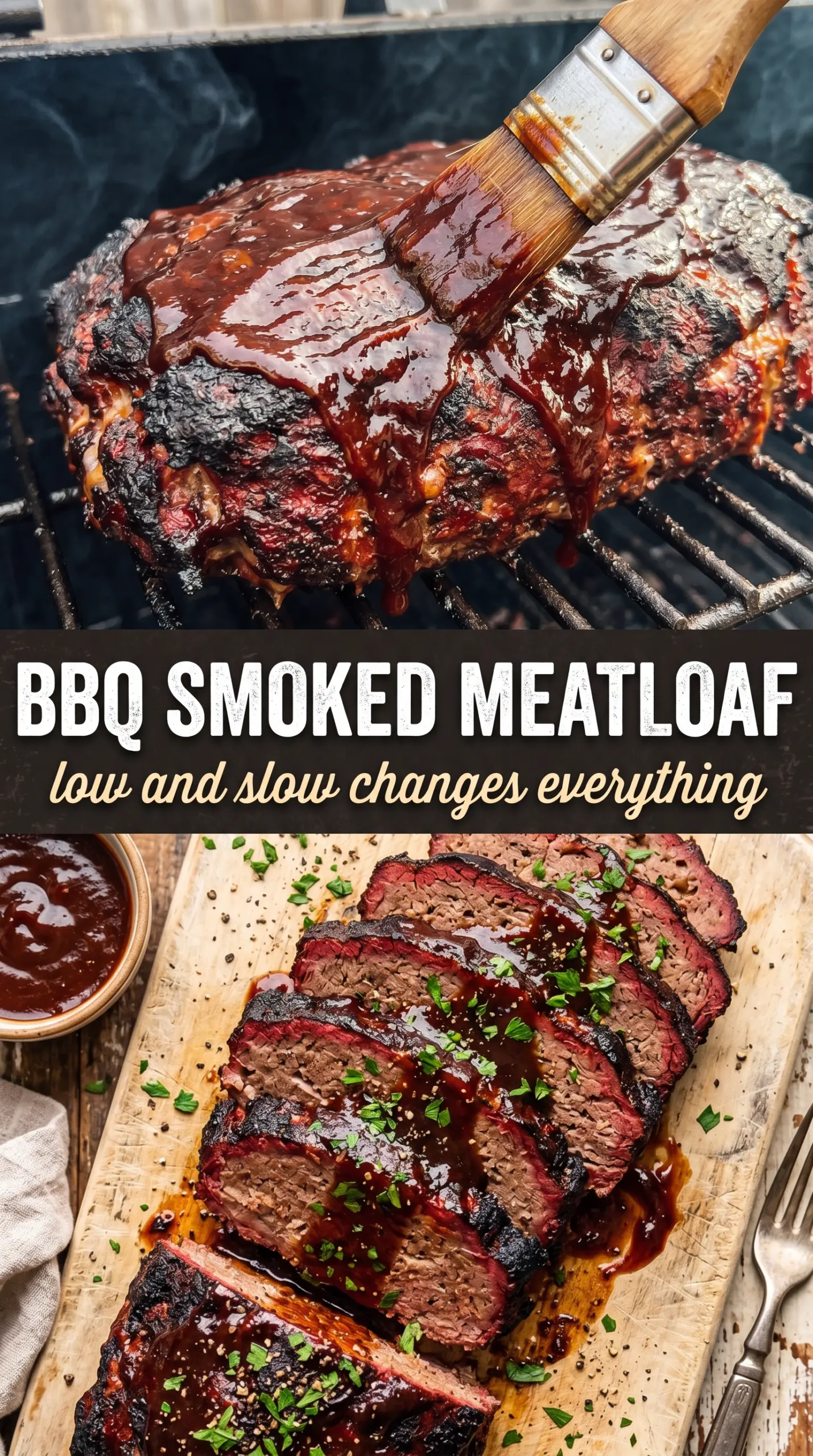 Smoked Meatloaf smoky BBQ glaze