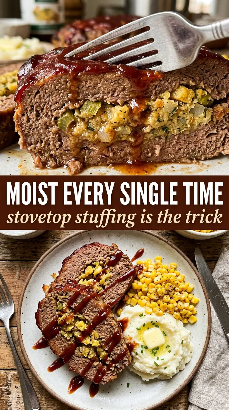 Cooked meatloaf with glaze