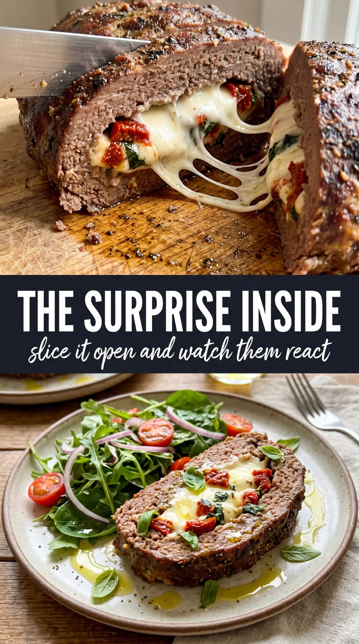 Cooked meatloaf with glaze