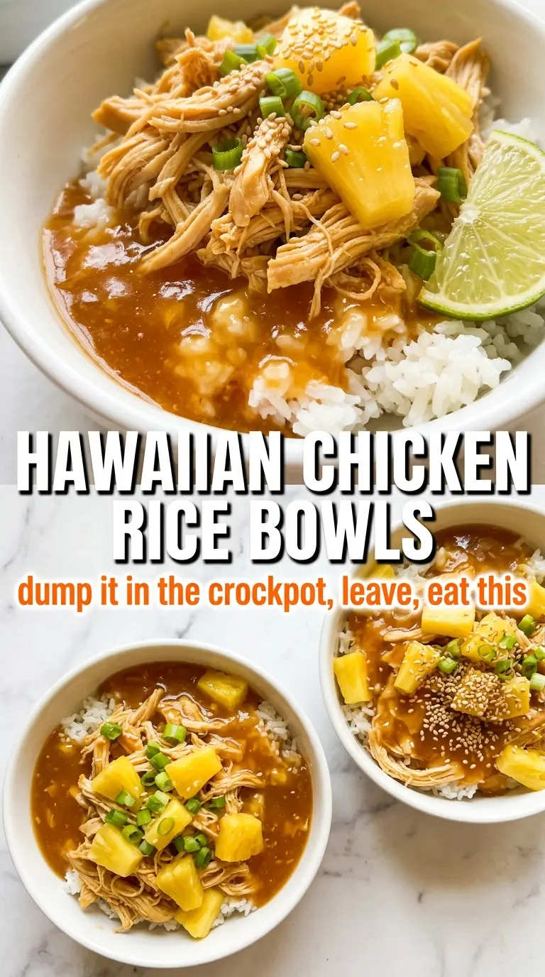 Sweet Hawaiian Crockpot Chicken sticky pineapple sauce