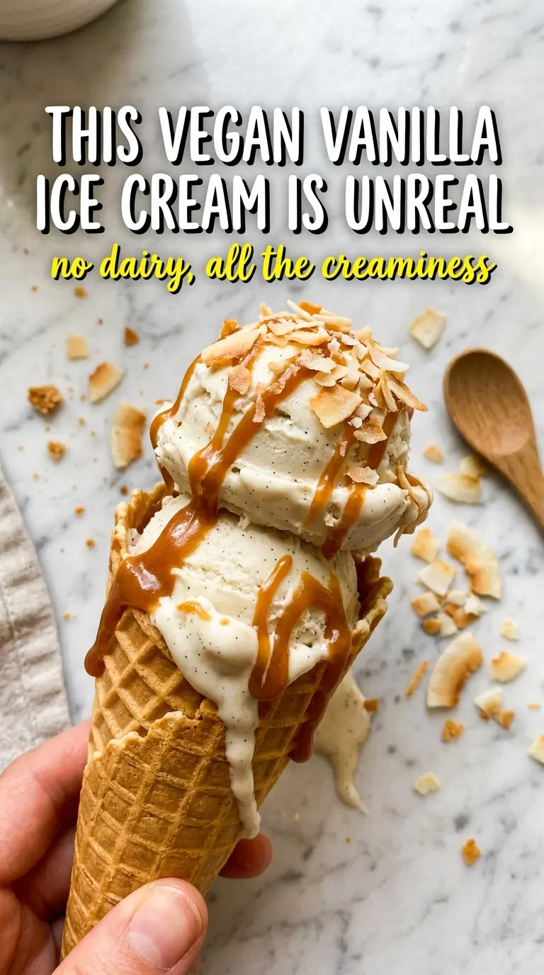 Scoop of homemade ice cream in a bowl