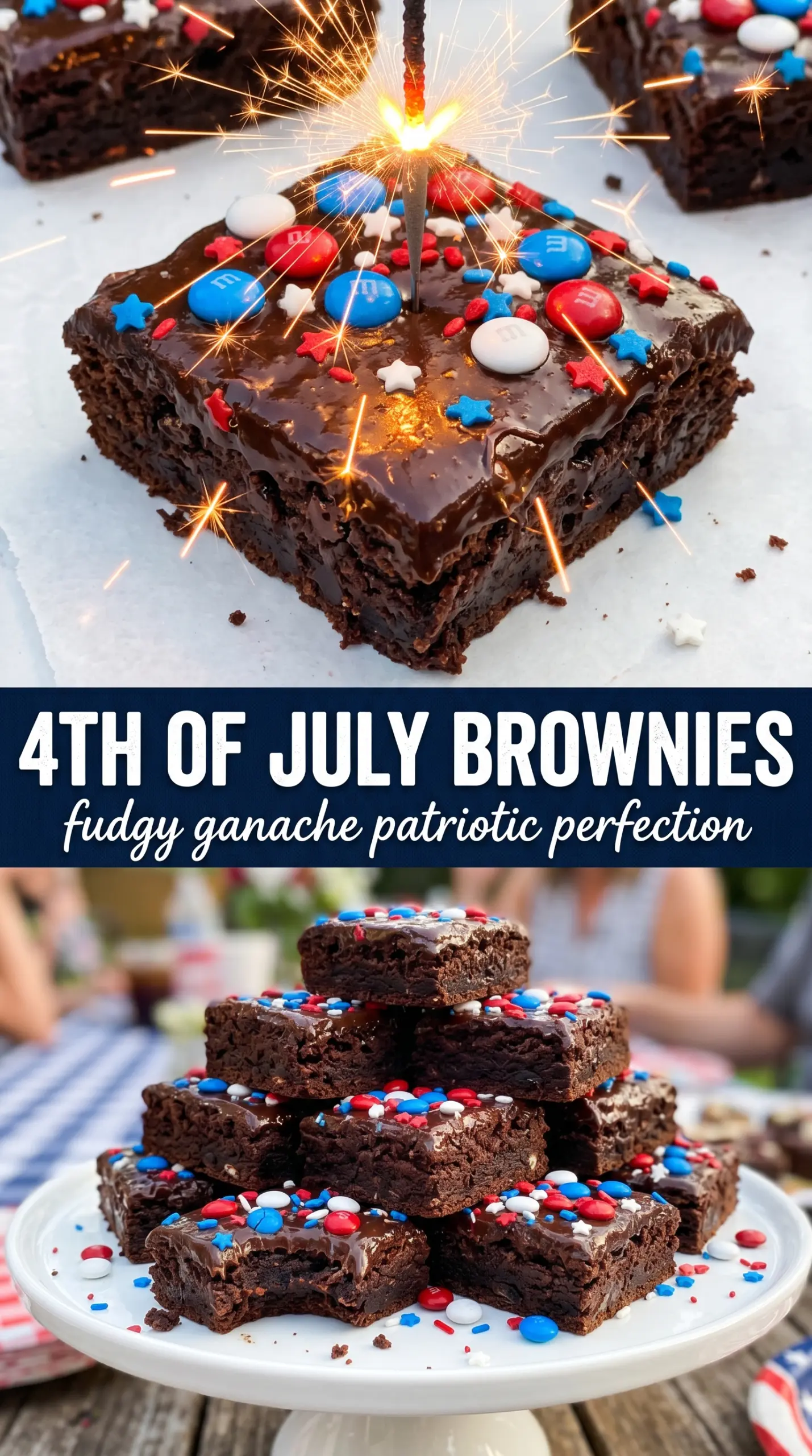 4th of July brownies patriotic fudgy flag dessert