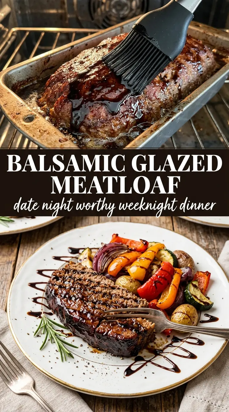 Balsamic Glazed Meatloaf glossy caramelized