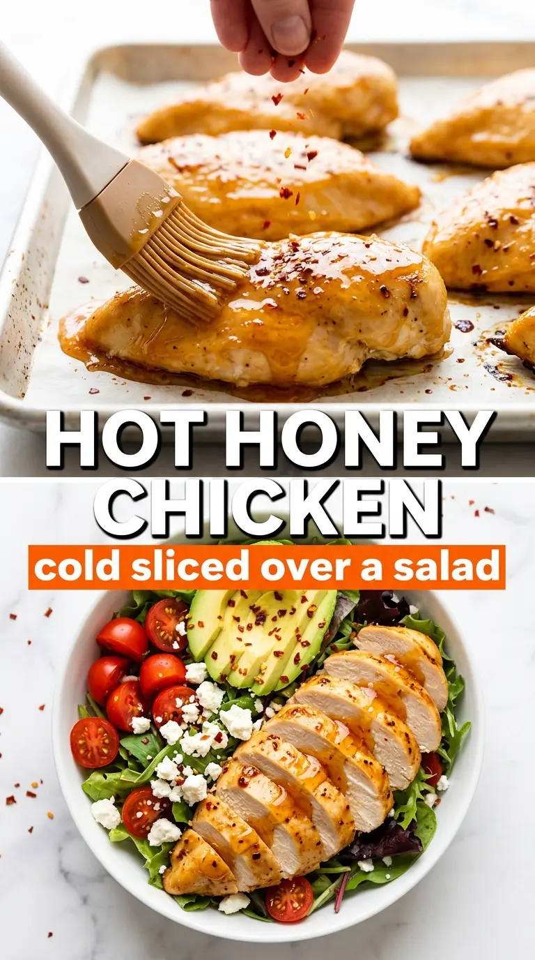 hot honey baked chicken breasts sticky spicy-sweet
