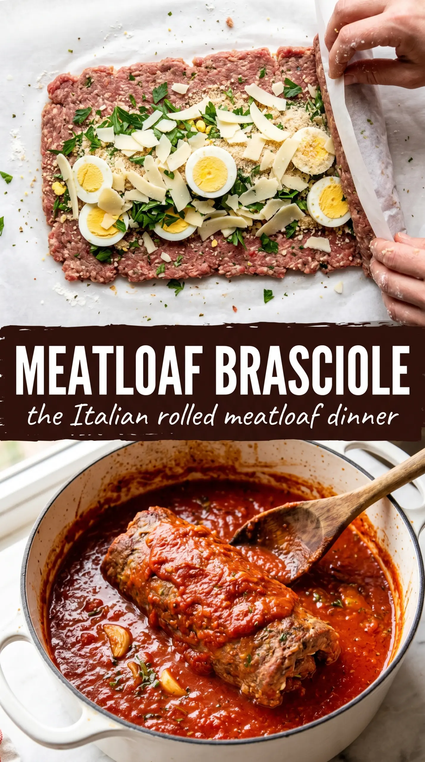 Meatloaf Brasciole savory braised spiral