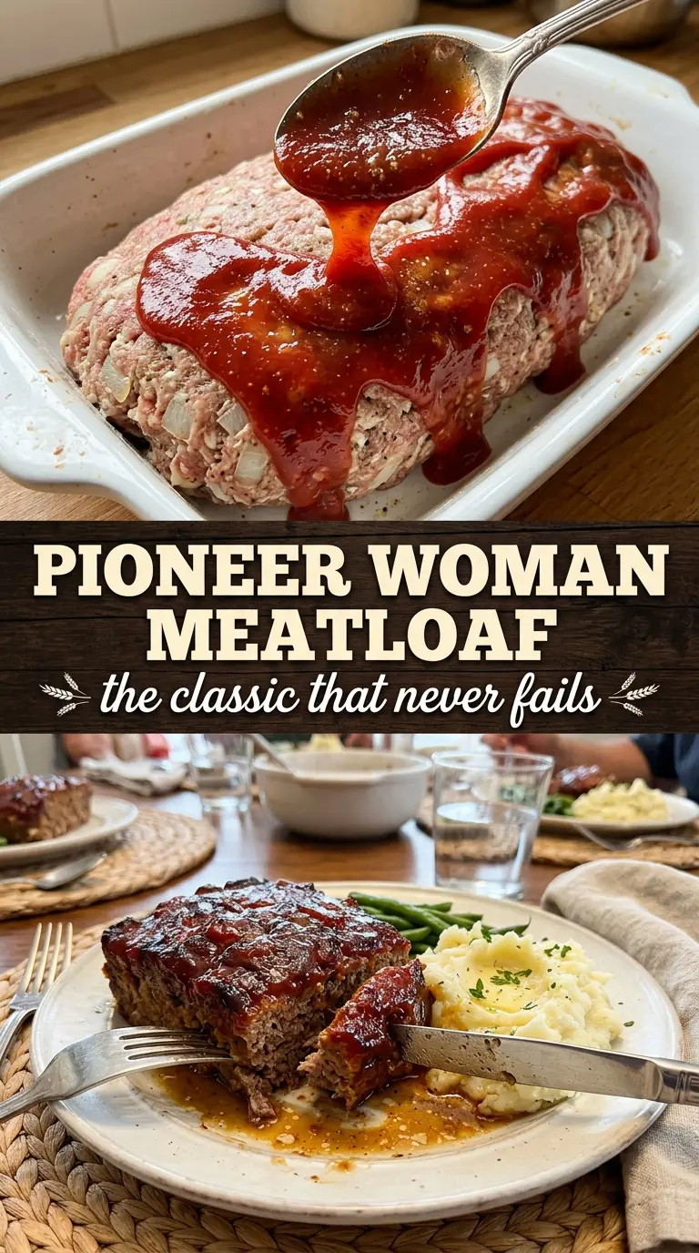 Pioneer Woman's Meatloaf savory glazed