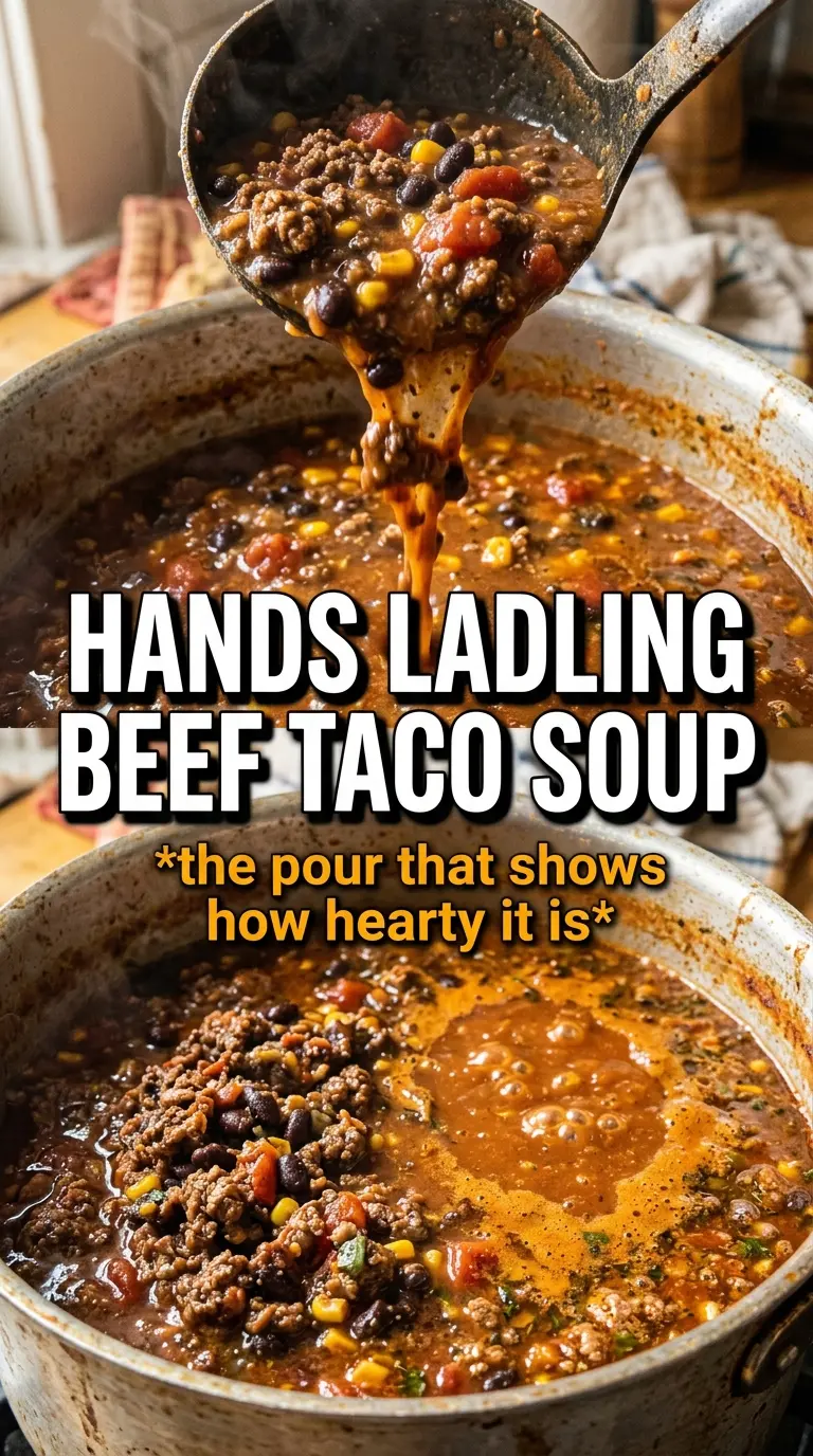 Beef Taco Soup hearty Tex-Mex