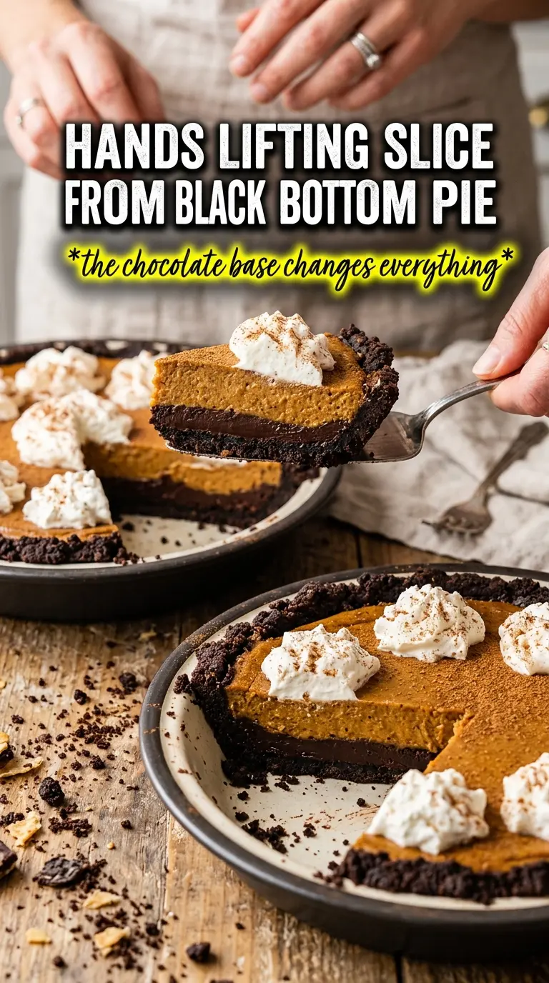 Black Bottom Pumpkin Custard Pie creamy chocolate