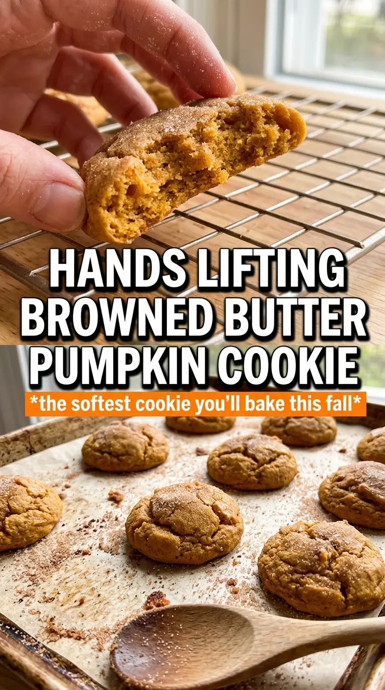 Browned Butter Pumpkin Pudding Cookies chewy golden butterscotch