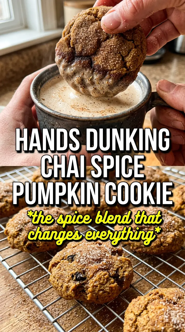 Chai Spiced Pumpkin Cookies warm spiced glaze crinkled tops