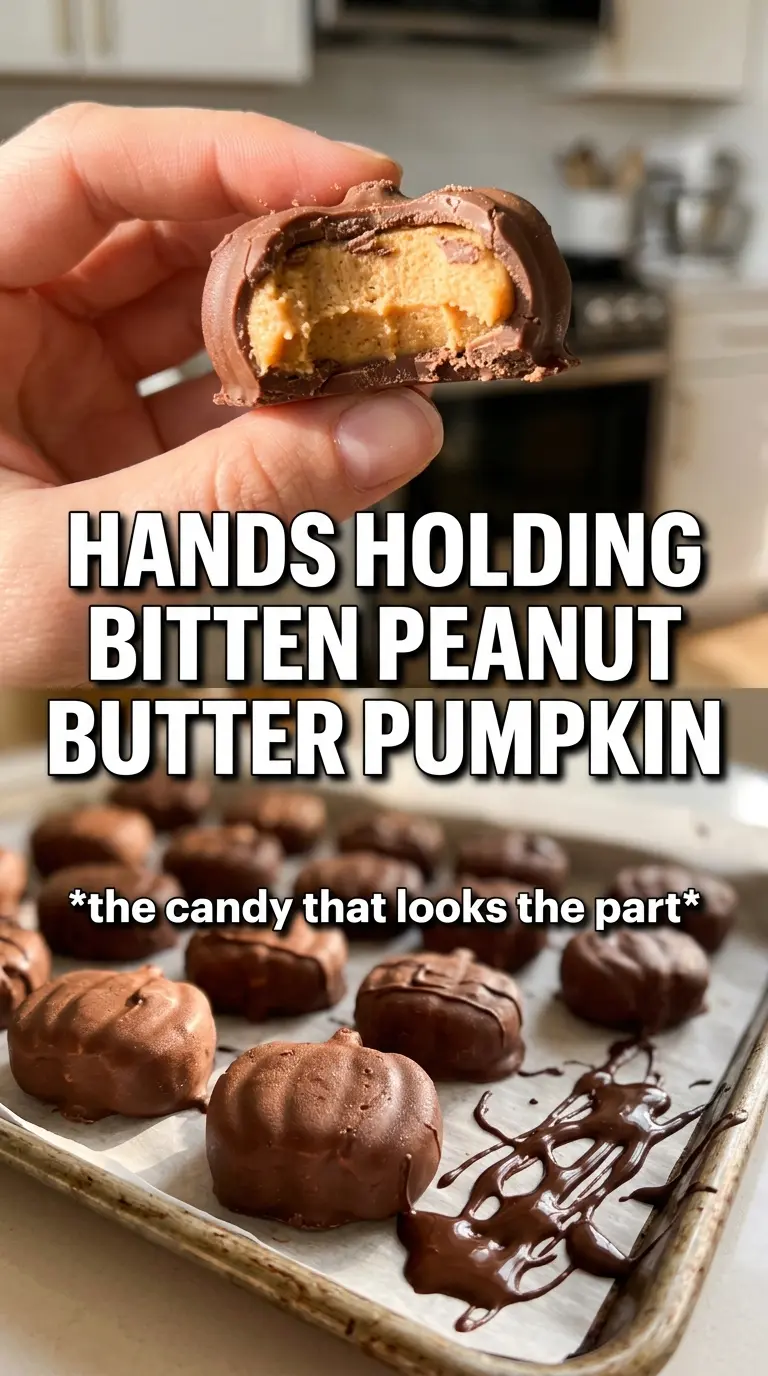 Chocolate Peanut Butter Pumpkins creamy pumpkin-spiced candy