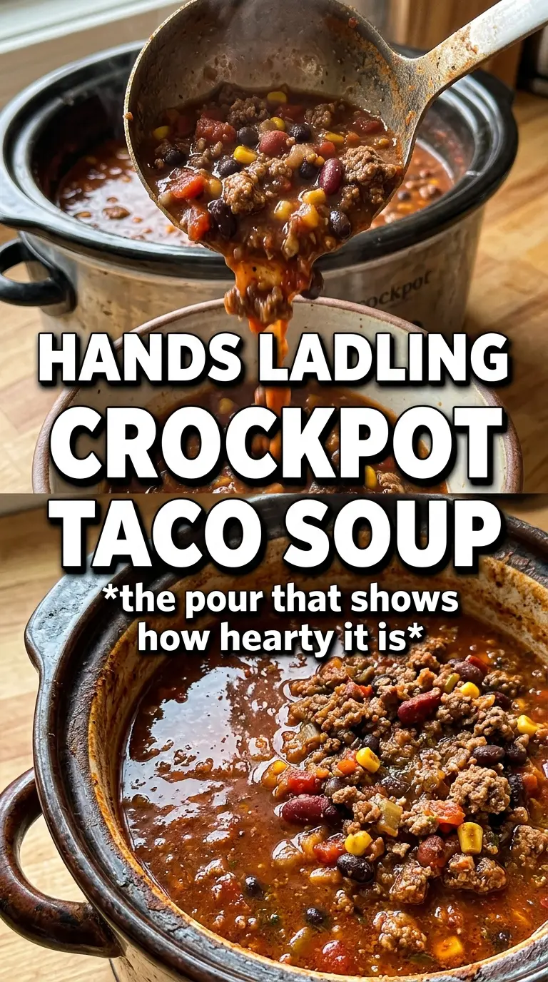 Crockpot Taco Soup Tex-Mex hearty