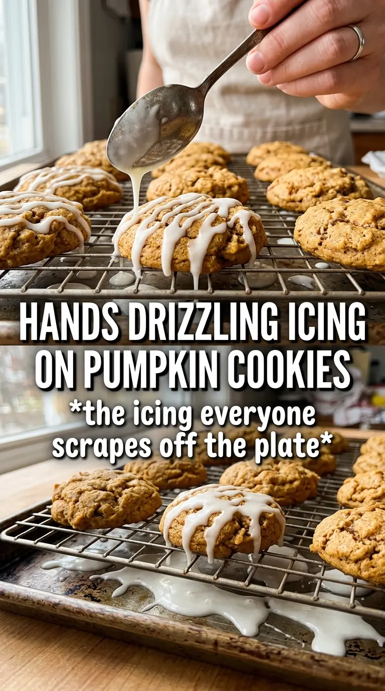 Iced pumpkin cookies maple cream cheese soft