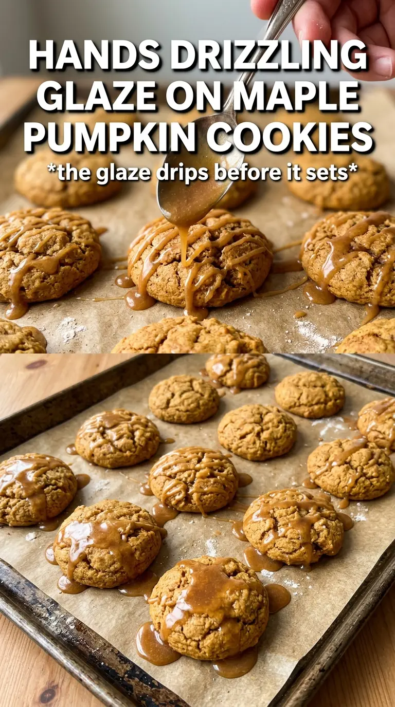 Maple pumpkin cookies soft glazed salted