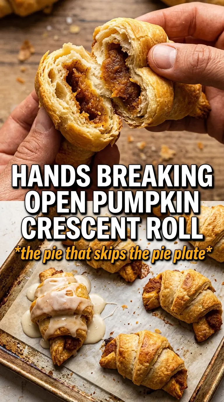 Mini Pumpkin Pie Crescent Rolls flaky pumpkin glaze